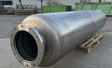 Silenziatore in acciaio inox per impianto area compressa