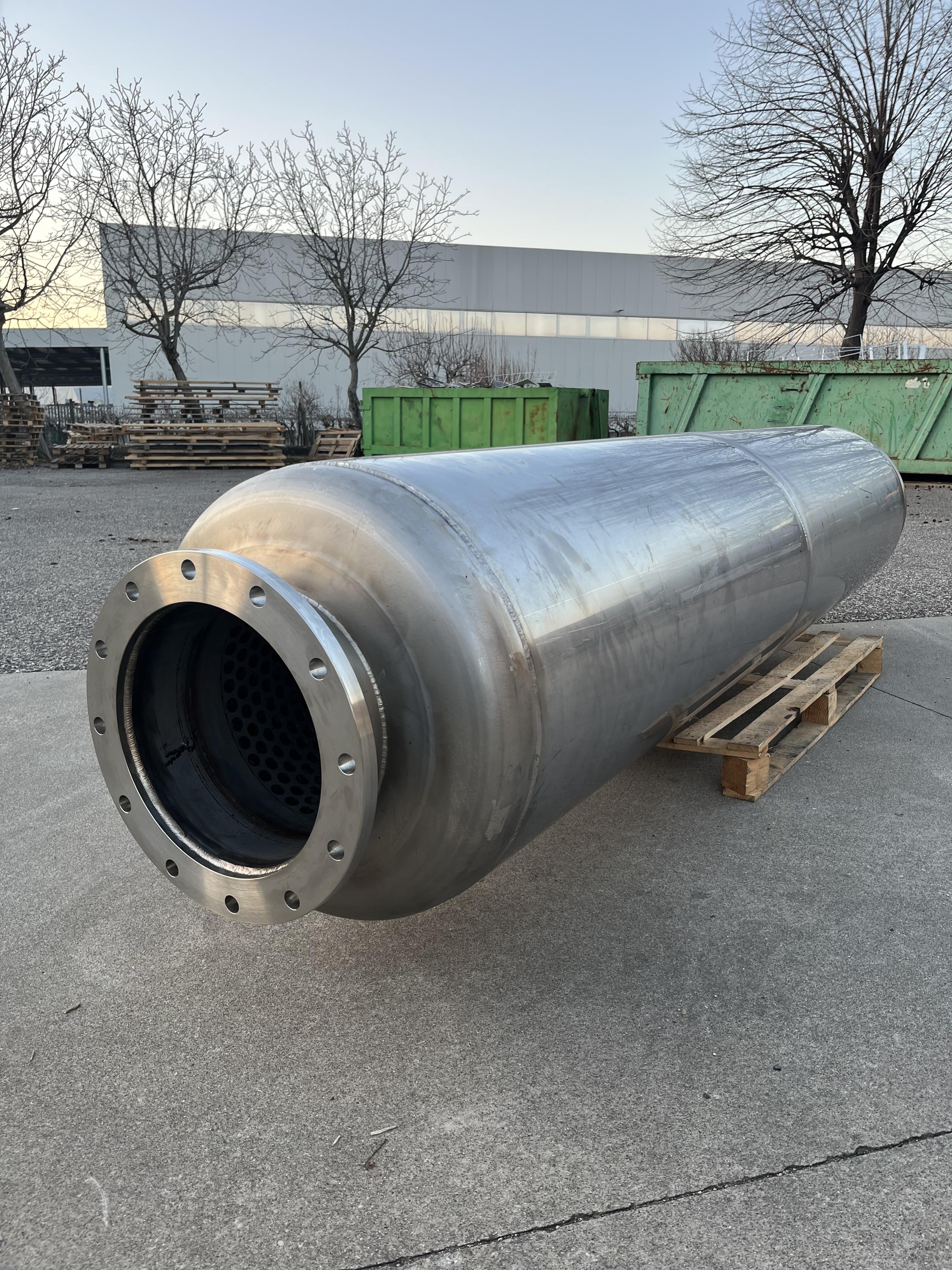 Silenziatore in acciaio inox per impianto area compressa