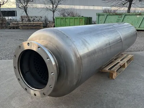 Silenziatore in acciaio inox per impianto area compressa