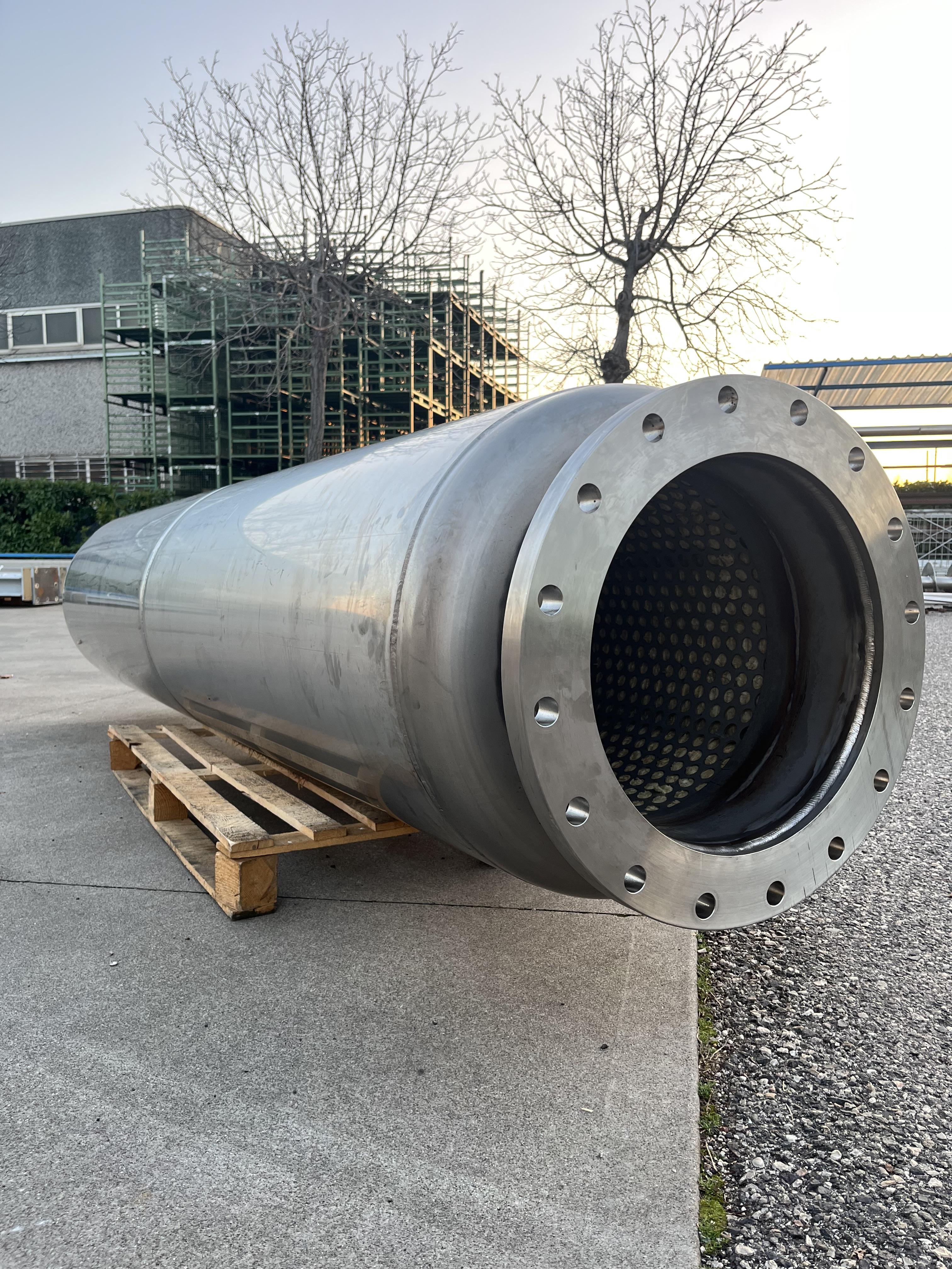 Silenziatore in acciaio inox per impianto area compressa