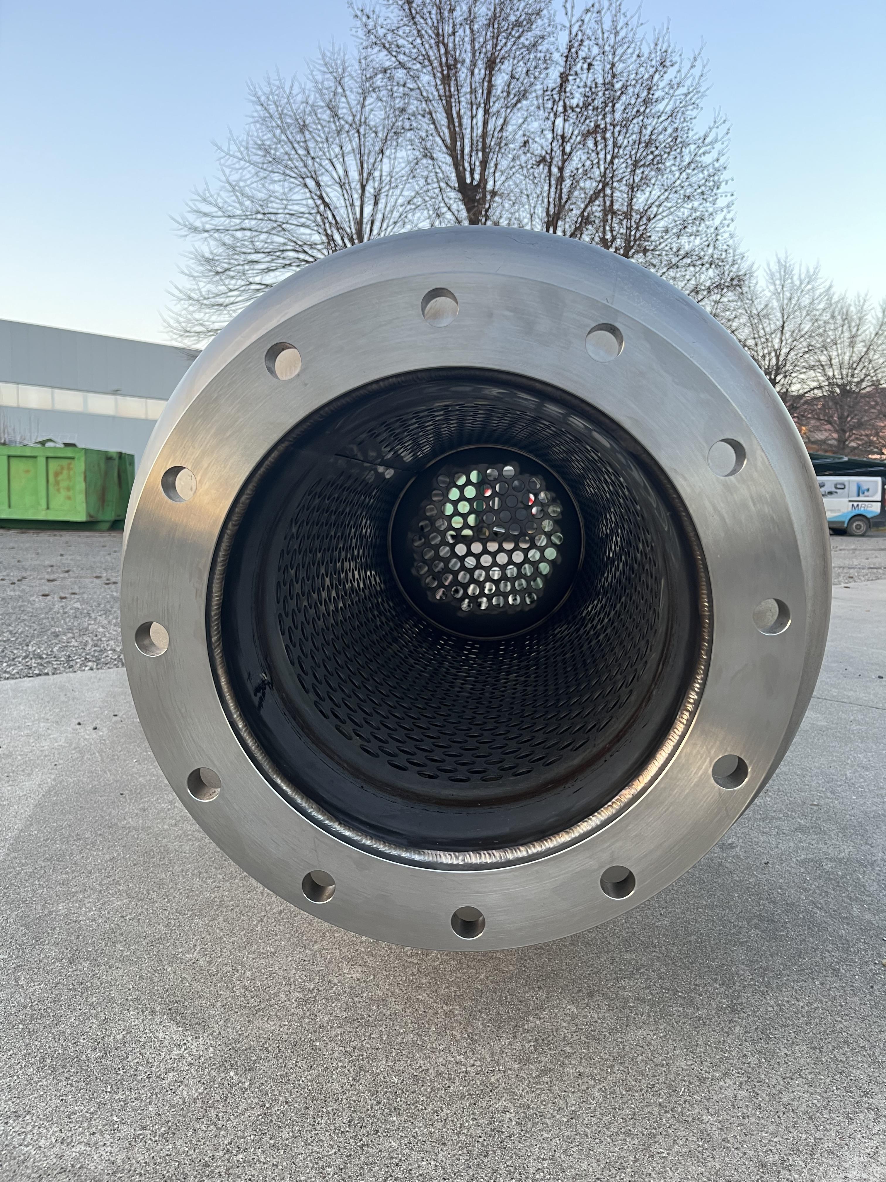 Silenziatore in acciaio inox per impianto area compressa