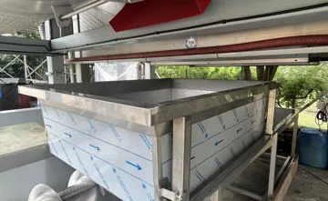 Vasca in acciaio inox per azienda vitivinicola 