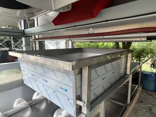 Vasca in acciaio inox per azienda vitivinicola 